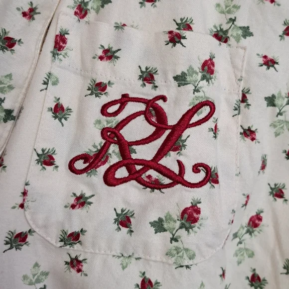 Ralph Lauren Floral Lined Robe XS/S 100% Cotton - Picture 5 of 14